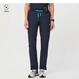 Figs Womens Navy FreeX Lined Yola High Waisted Skinny Scrub Pants Large